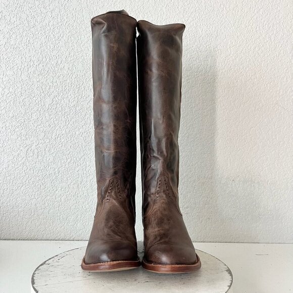 Rod Patrick Womens Cowboy Boots 9 Brown Leather Round Toe Tall Western Cowgirl - Picture 5 of 11